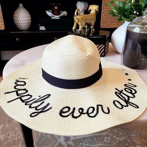 Happily every after big sun brim hat - like new, only used once